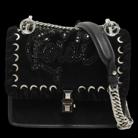 Black Leather Fendi Shoulder Bag