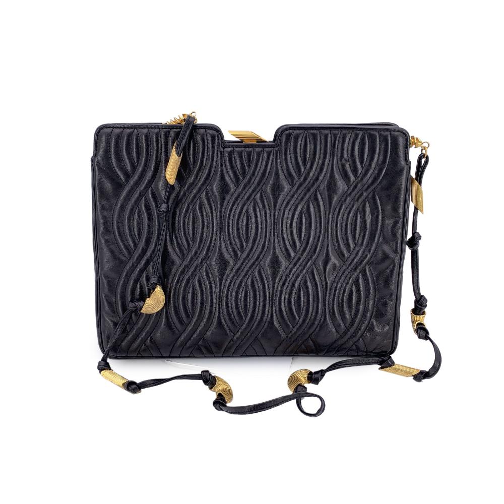 Black Leather Fendi Crossbody Bag