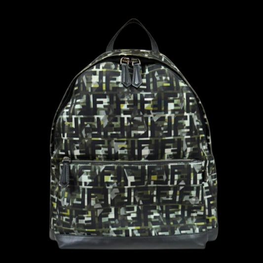 Black Nylon Fendi Backpack