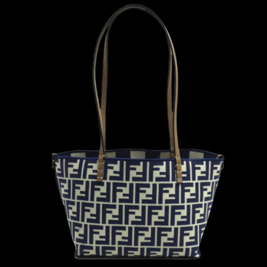 Blue Canvas Fendi Tote