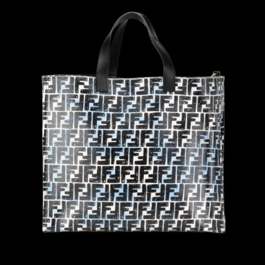 Blue Fabric Fendi Tote