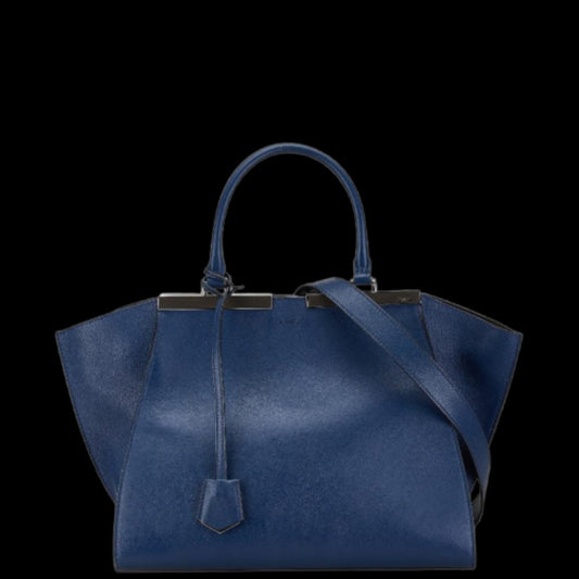 Blue Leather Fendi Shoulder Bag