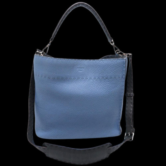 Blue Leather Fendi Shoulder Bag
