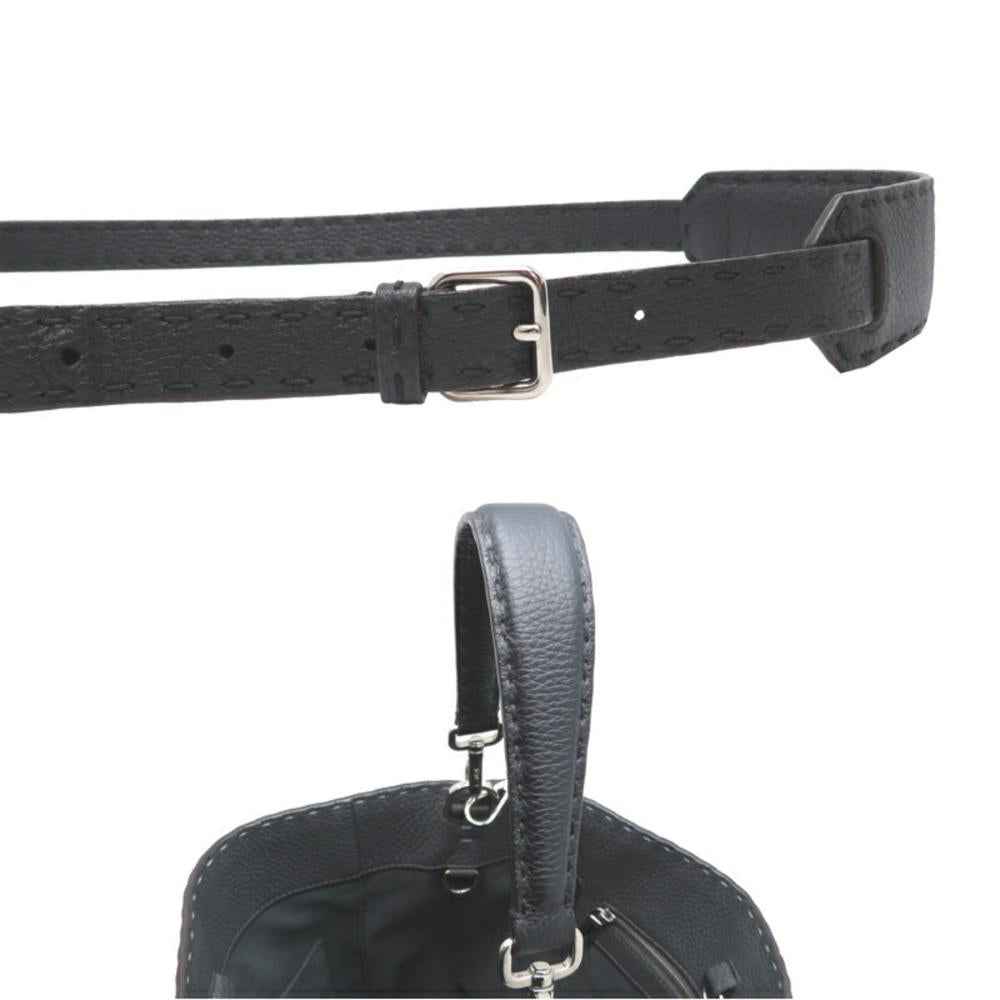 Blue Leather Fendi Shoulder Bag