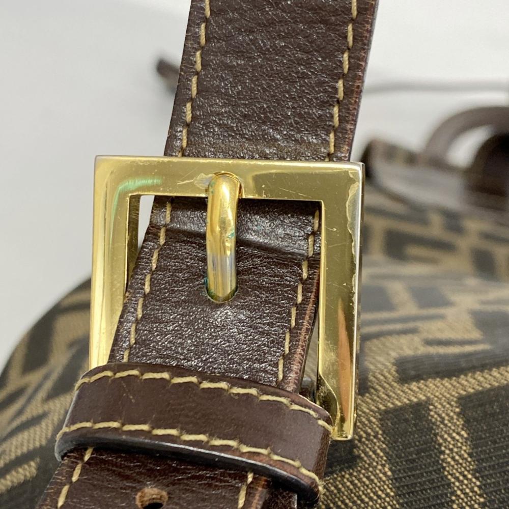 Brown Canvas Fendi Backpack