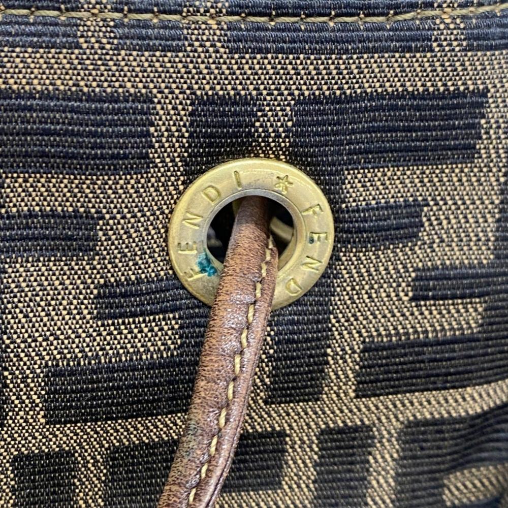 Brown Canvas Fendi Backpack