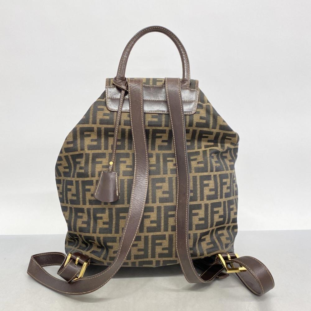 Brown Canvas Fendi Backpack