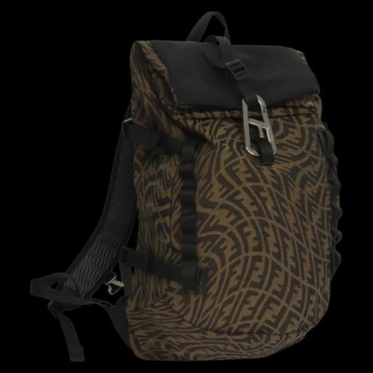 Brown Canvas Fendi Backpack