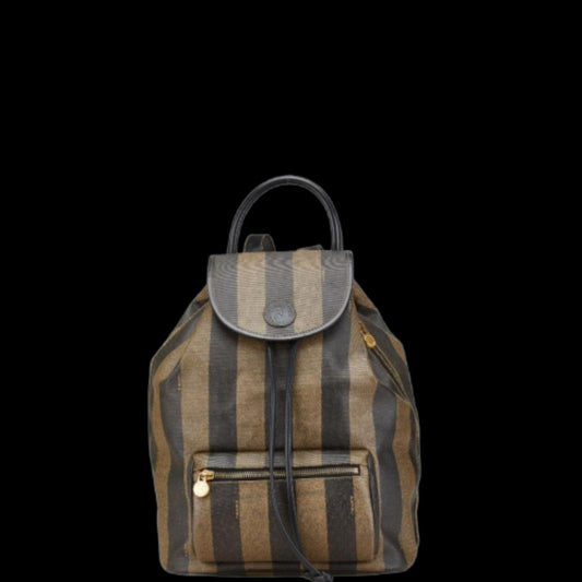 Brown Canvas Fendi Backpack