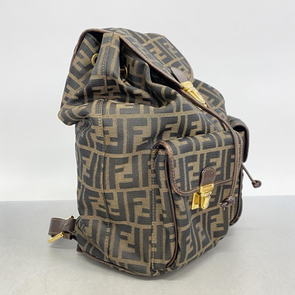 Brown Canvas Fendi Backpack