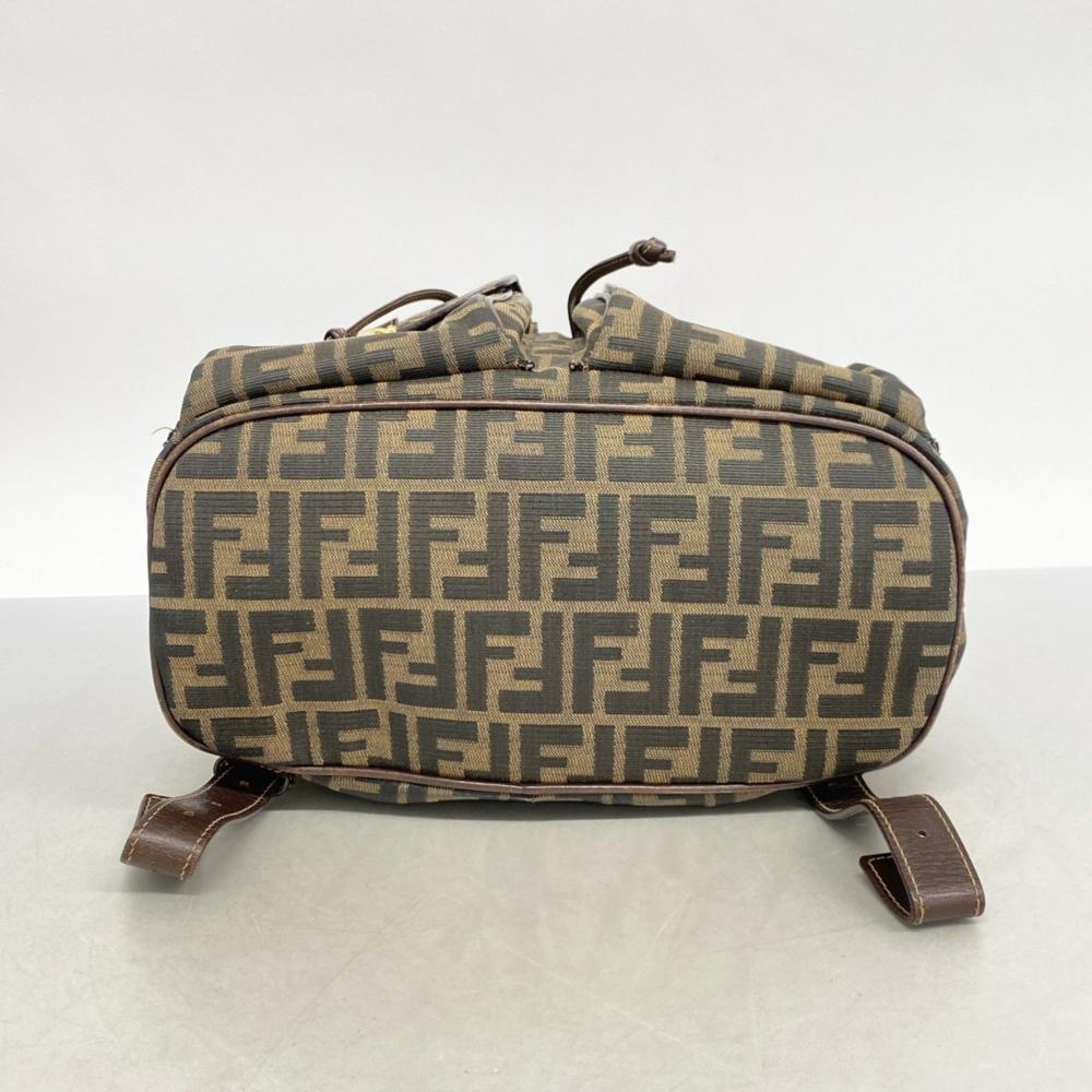 Brown Canvas Fendi Backpack