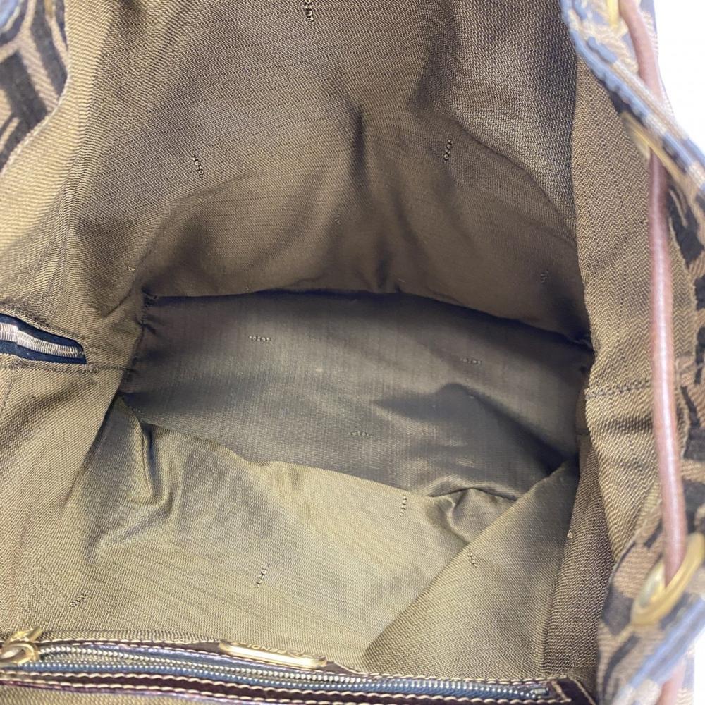 Brown Canvas Fendi Backpack