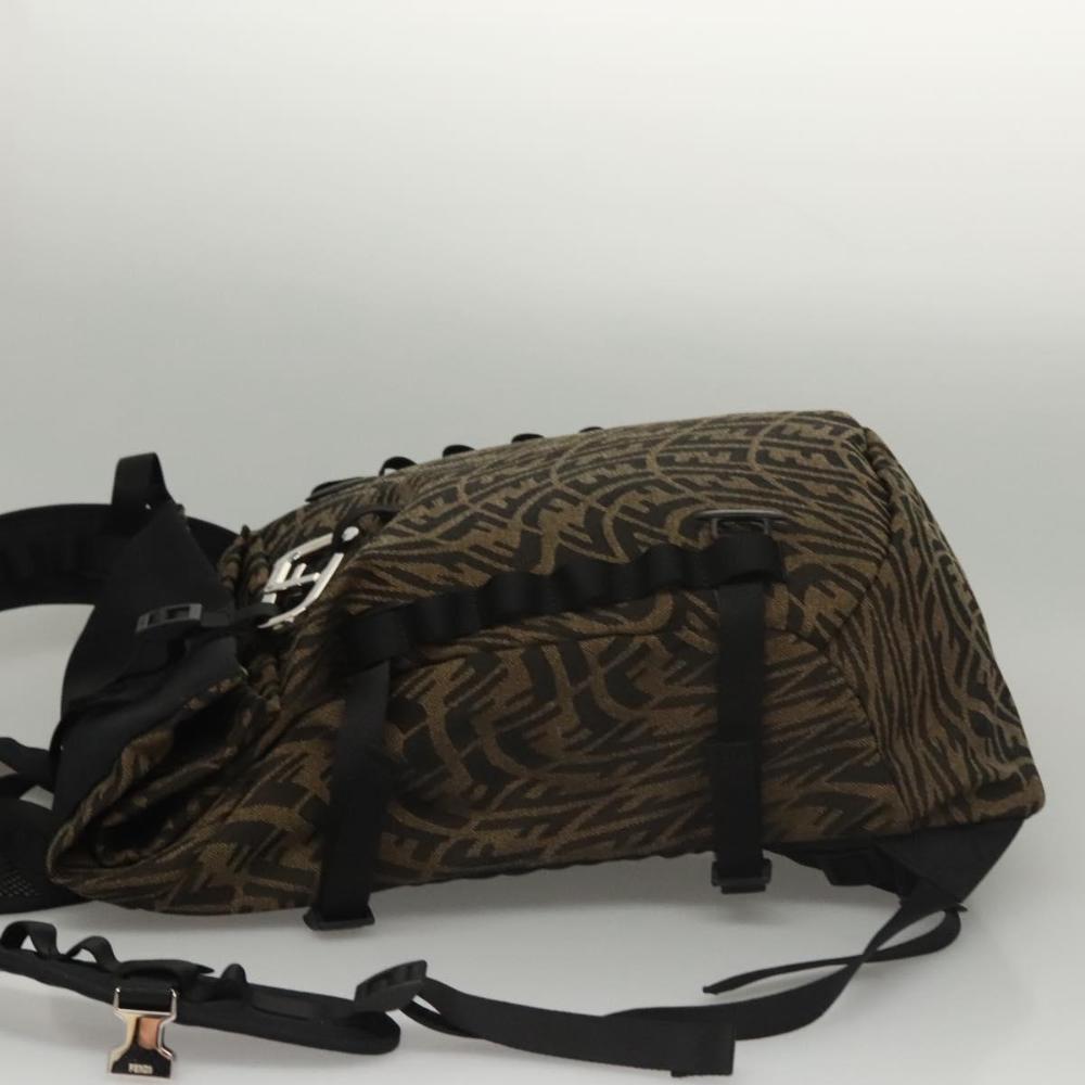 Brown Canvas Fendi Backpack