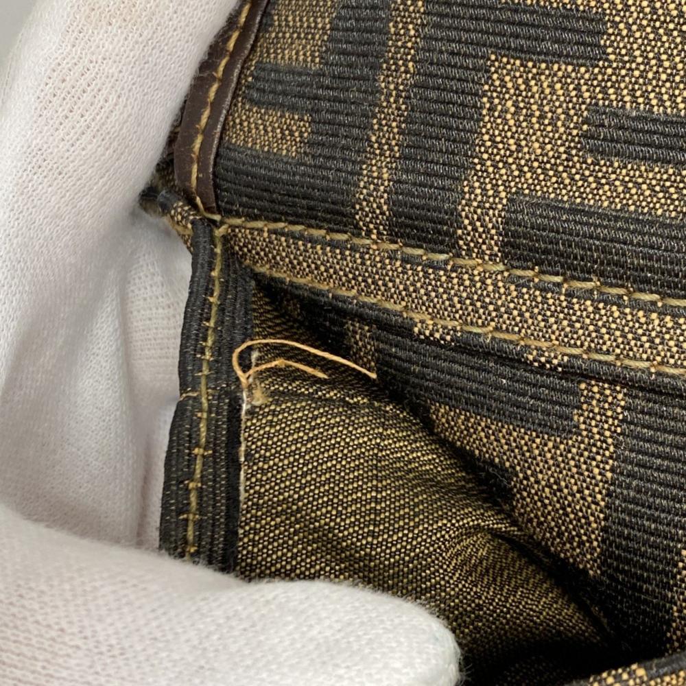 Brown Canvas Fendi Backpack