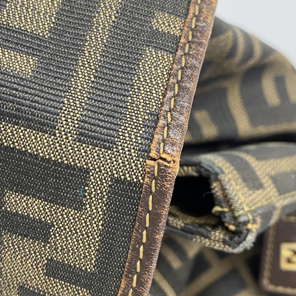 Brown Canvas Fendi Backpack