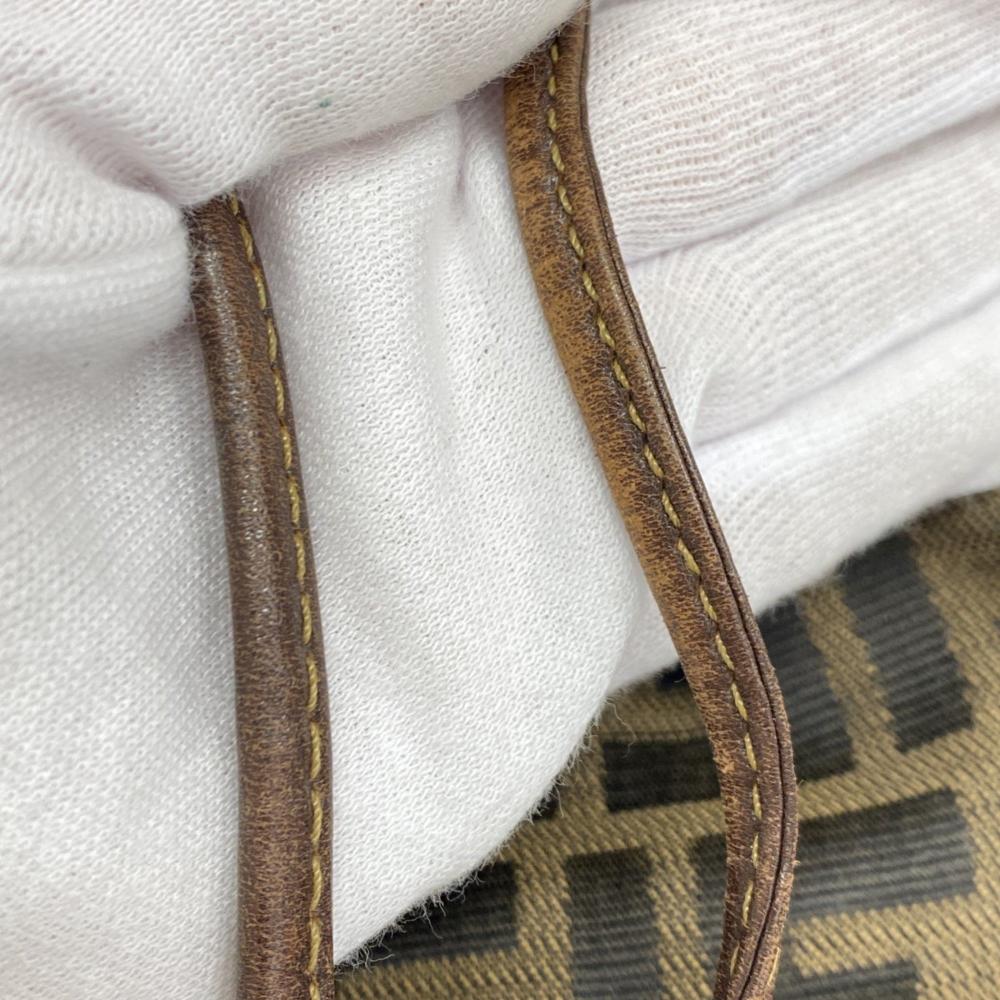 Brown Canvas Fendi Backpack