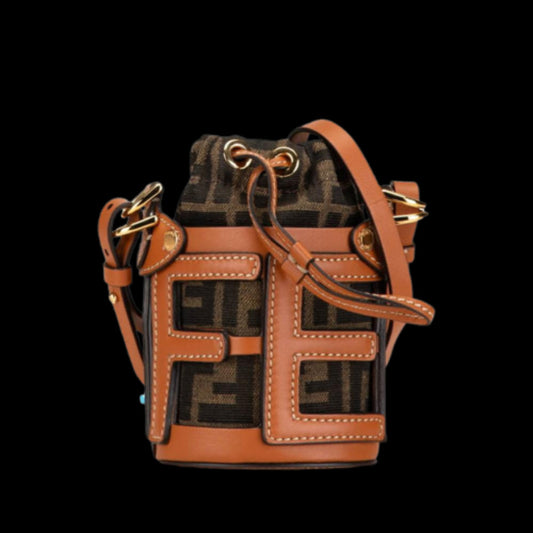 Brown Canvas Fendi Crossbody Bag