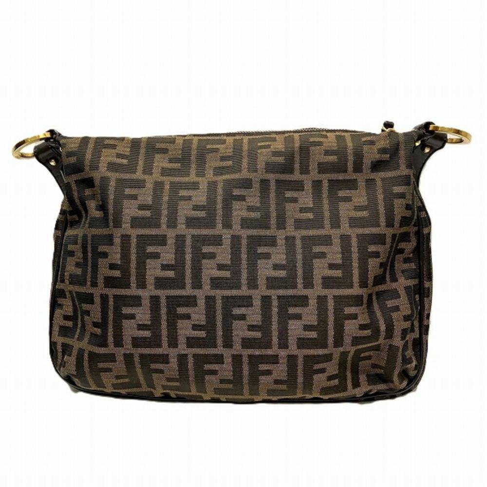 Brown Canvas Fendi Crossbody Bag