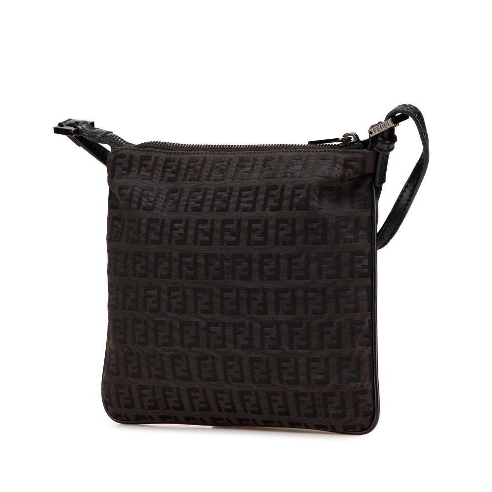 Brown Canvas Fendi Crossbody Bag