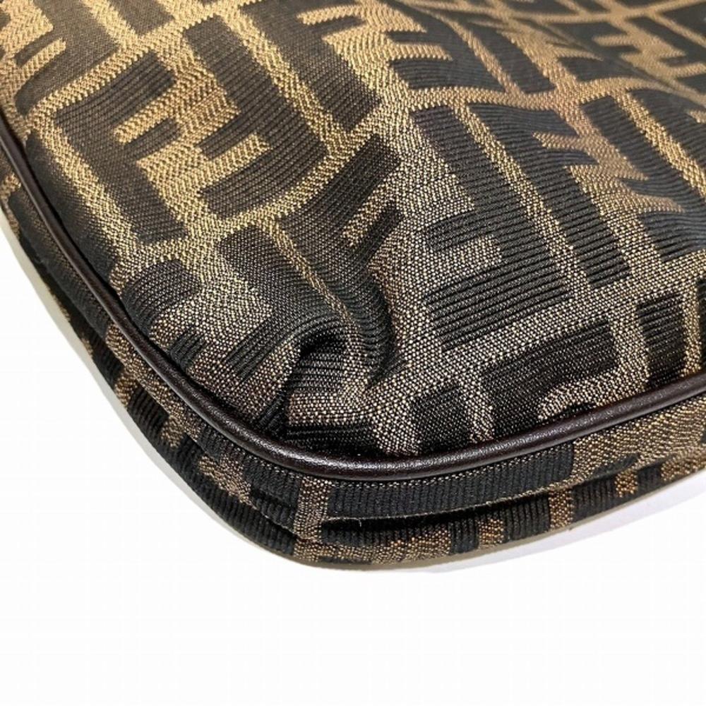 Brown Canvas Fendi Crossbody Bag