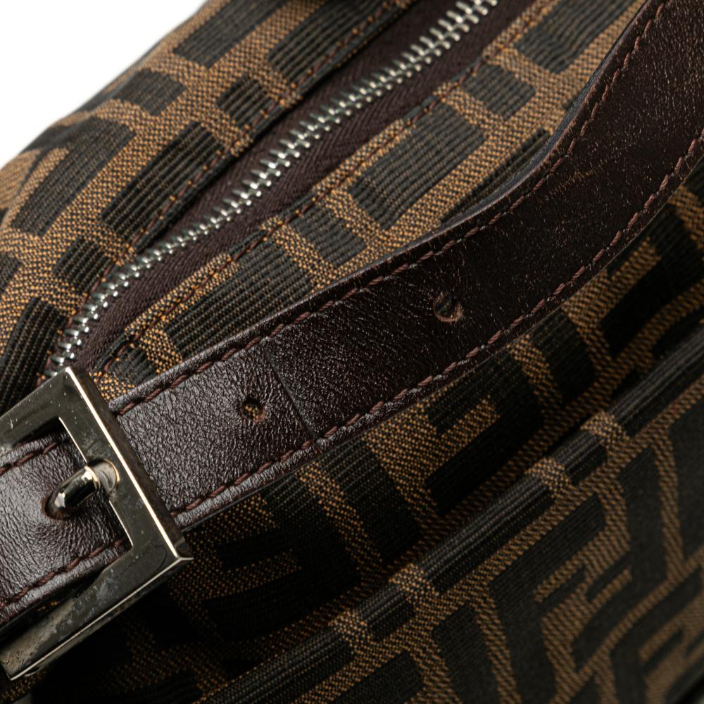 Brown Canvas Fendi Shoulder Bag