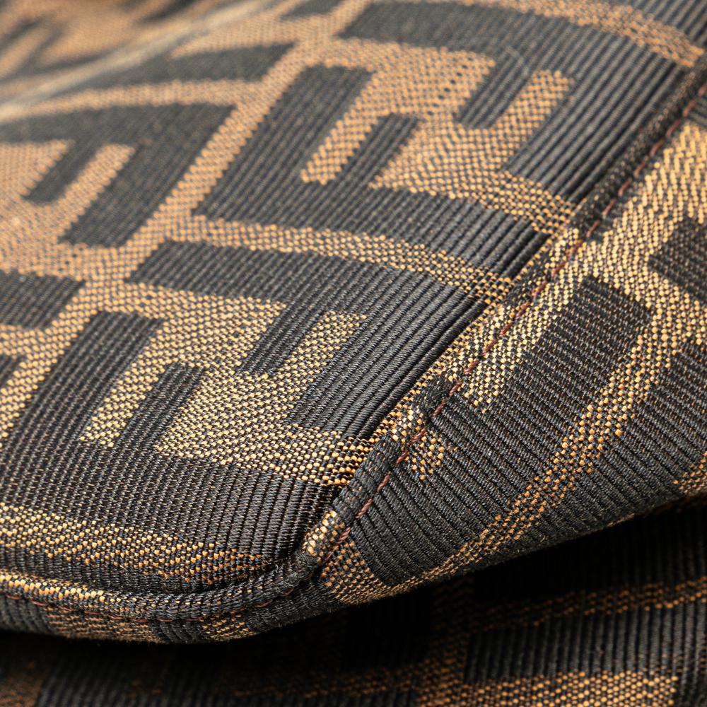 Brown Canvas Fendi Shoulder Bag