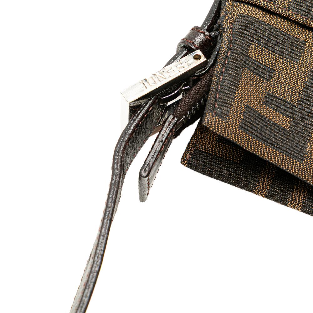 Brown Canvas Fendi Shoulder Bag