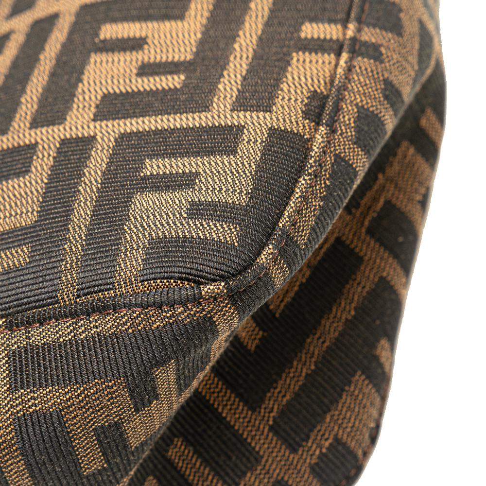 Brown Canvas Fendi Shoulder Bag