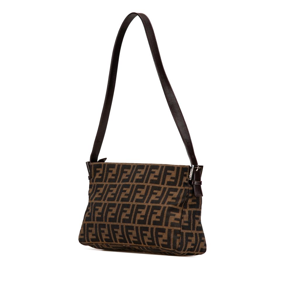 Brown Canvas Fendi Shoulder Bag