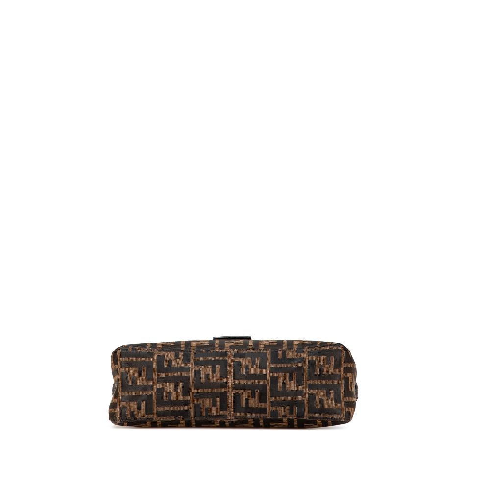 Brown Canvas Fendi Shoulder Bag