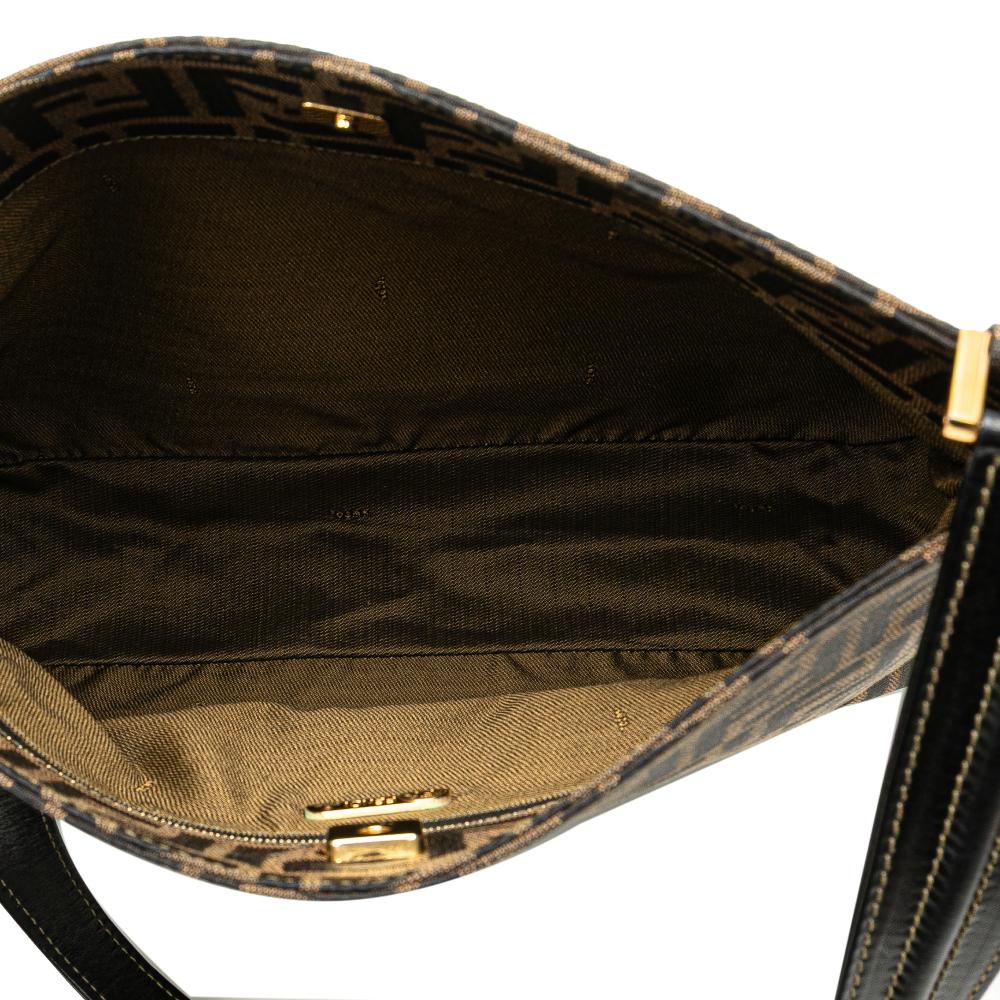 Brown Canvas Fendi Shoulder Bag