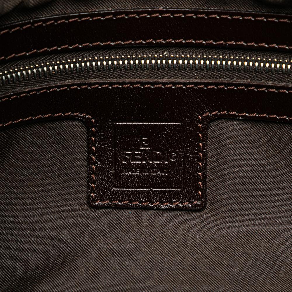 Brown Canvas Fendi Shoulder Bag