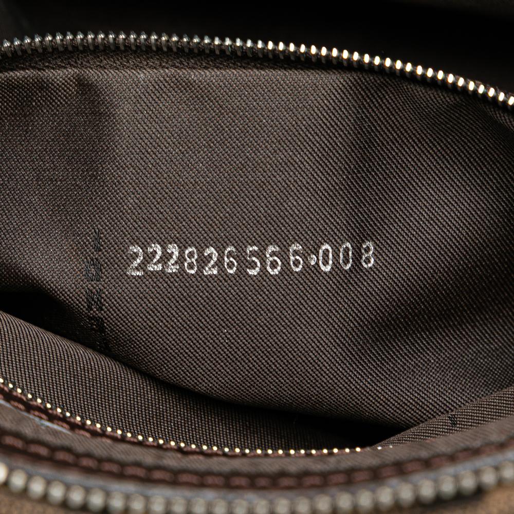 Brown Canvas Fendi Shoulder Bag
