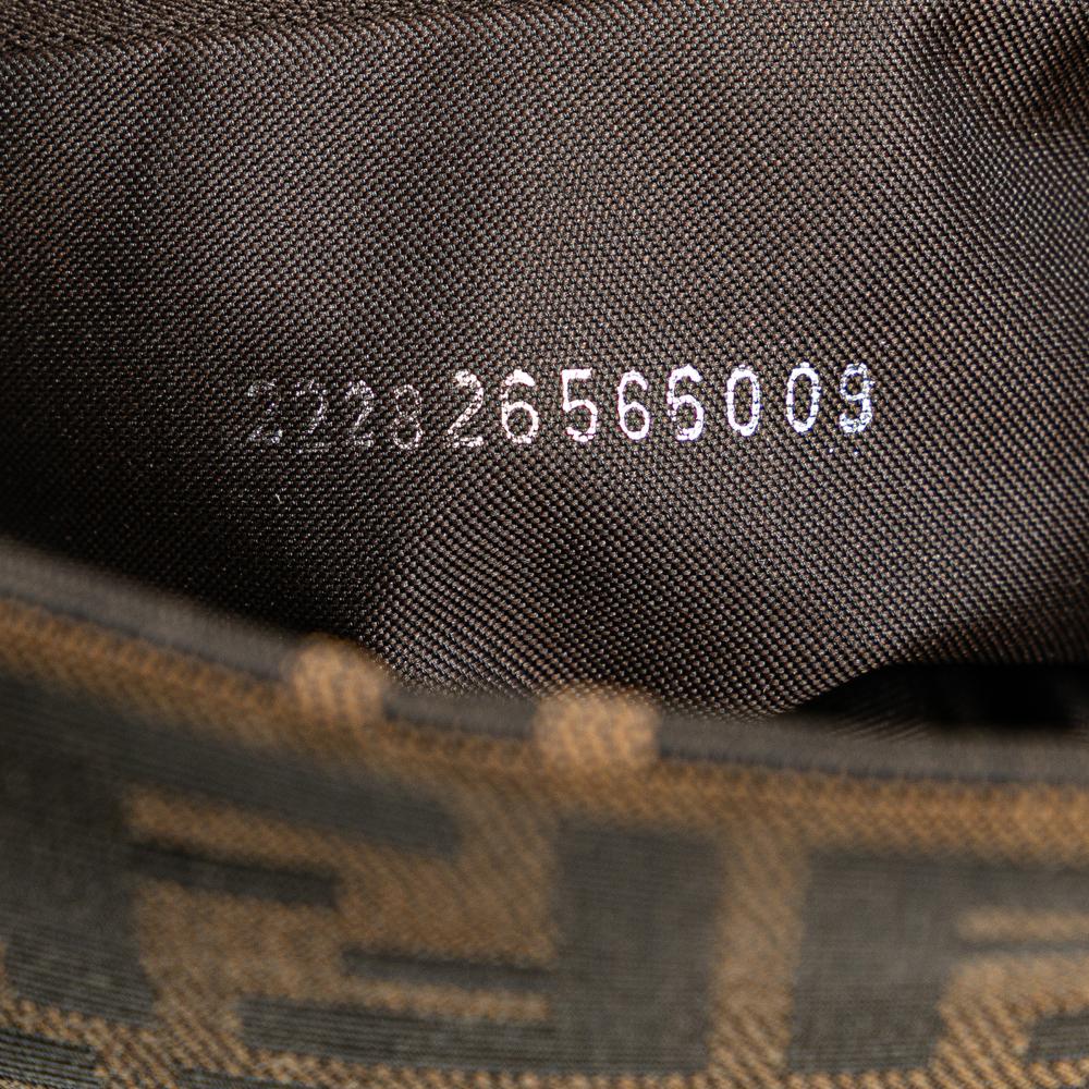 Brown Canvas Fendi Shoulder Bag