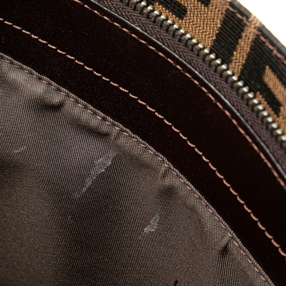 Brown Canvas Fendi Shoulder Bag