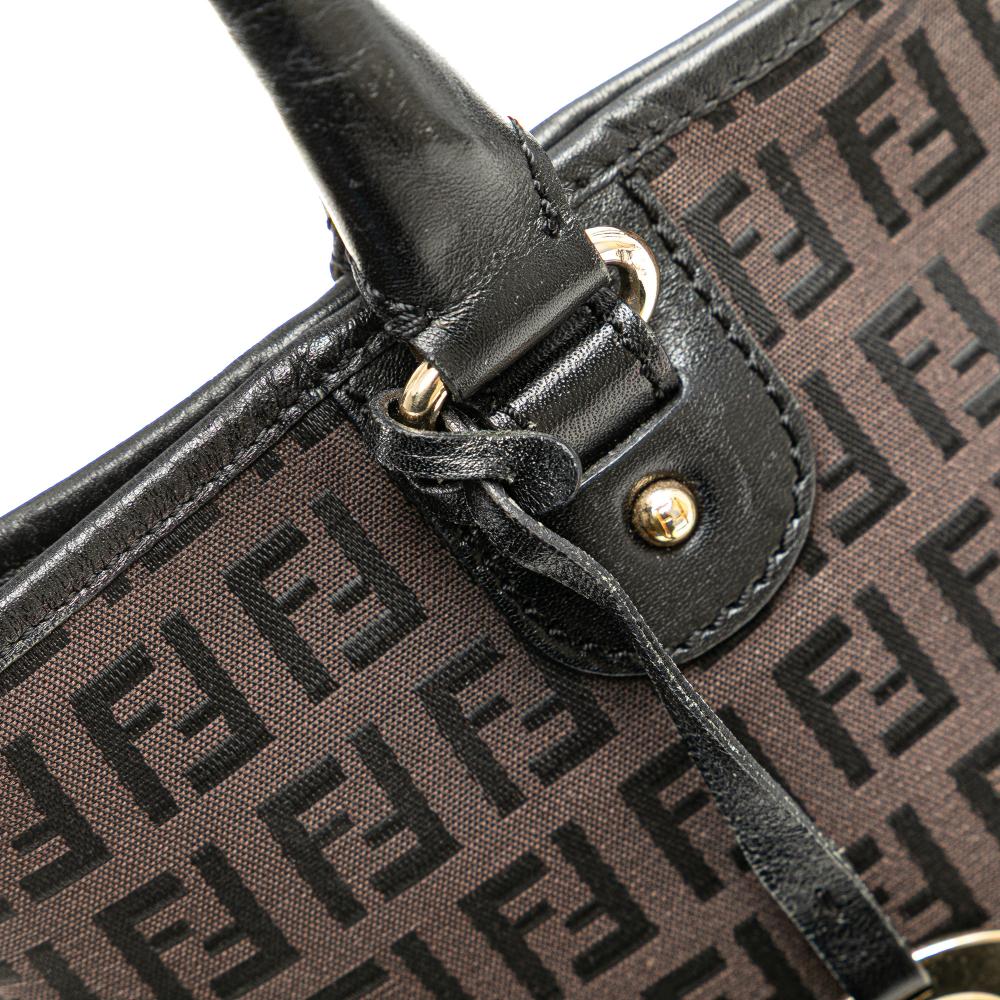 Brown Canvas Fendi Tote