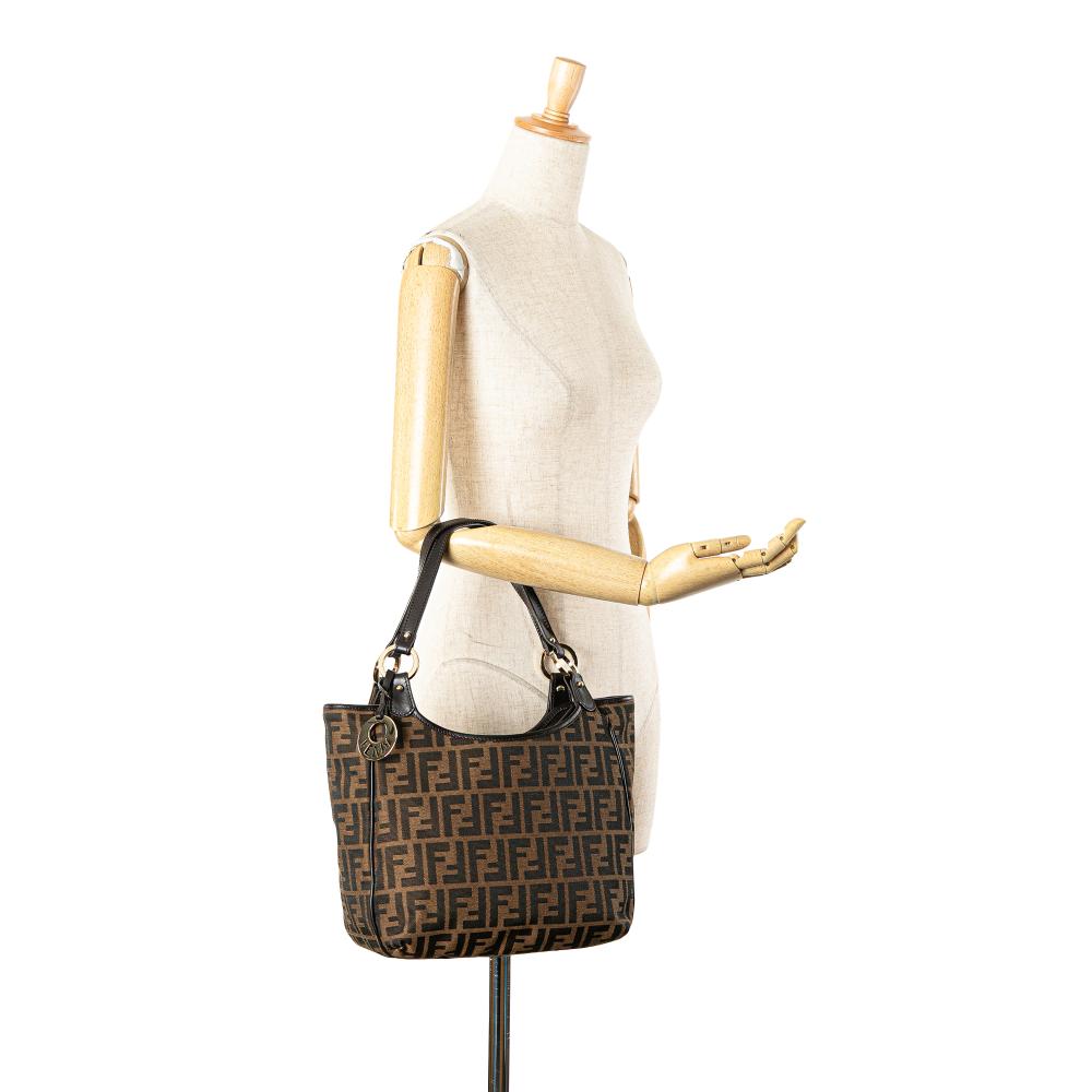 Brown Canvas Fendi Tote