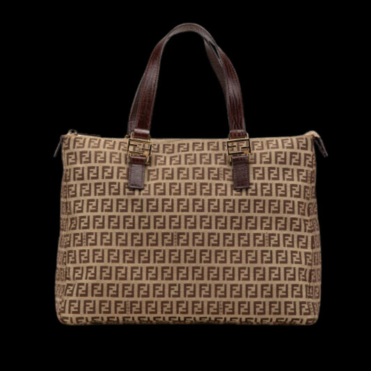 Brown Canvas Fendi Tote