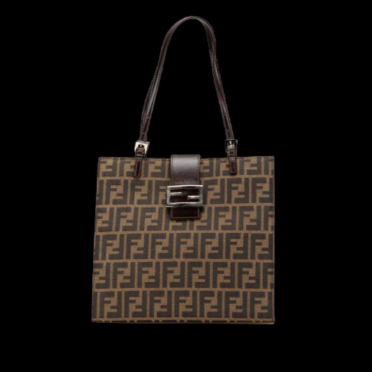 Brown Canvas Fendi Tote
