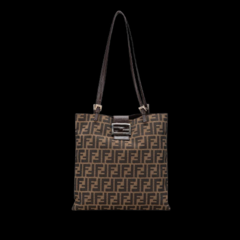 Brown Canvas Fendi Tote