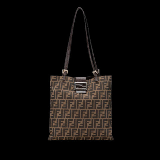 Brown Canvas Fendi Tote