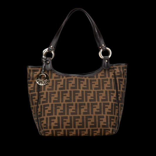 Brown Canvas Fendi Tote