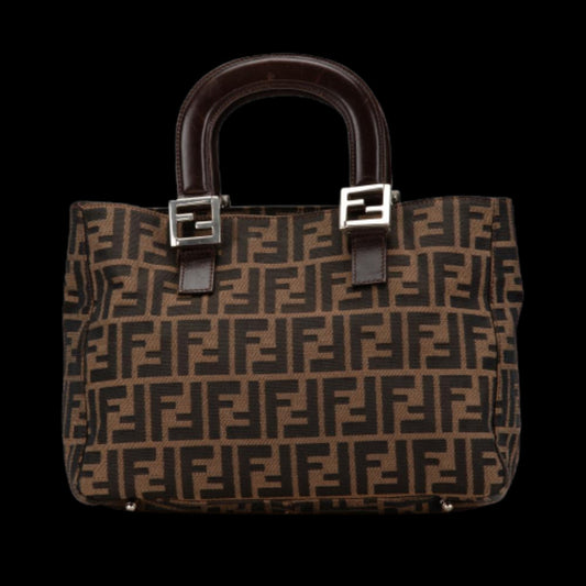 Brown Canvas Fendi Tote