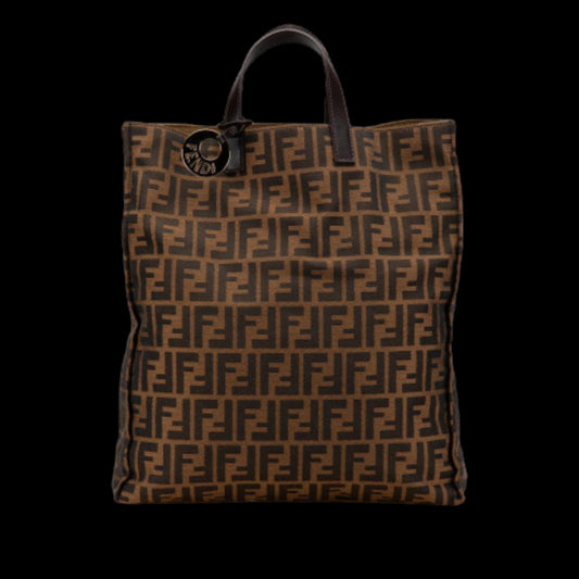 Brown Canvas Fendi Tote