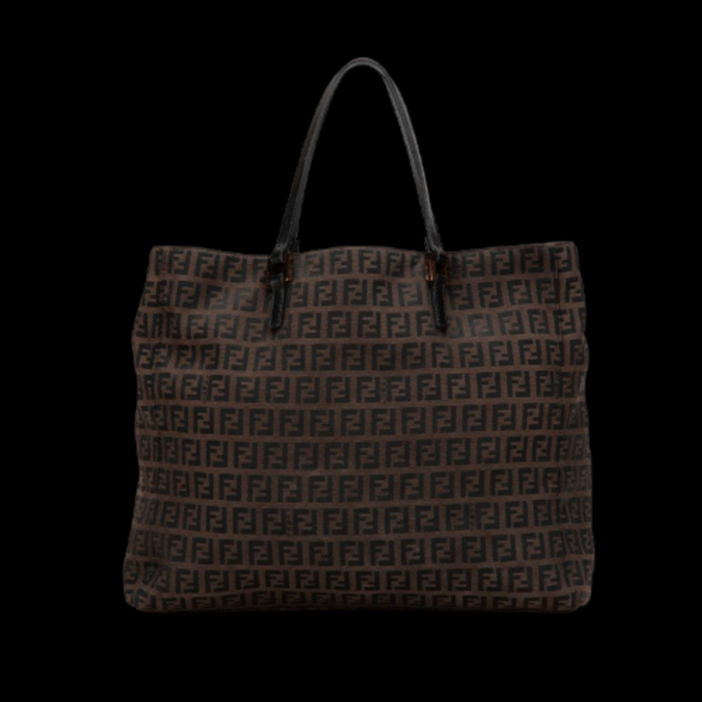 Brown Canvas Fendi Tote