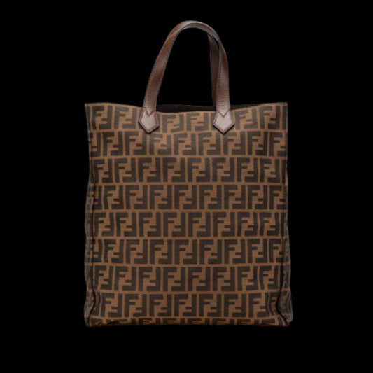 Brown Canvas Fendi Tote
