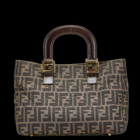 Brown Canvas Fendi Tote