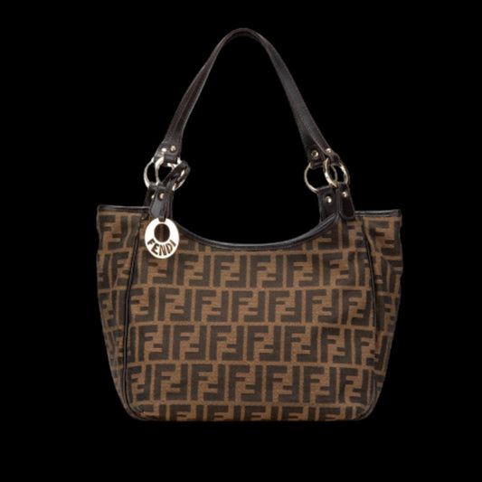 Brown Canvas Fendi Tote