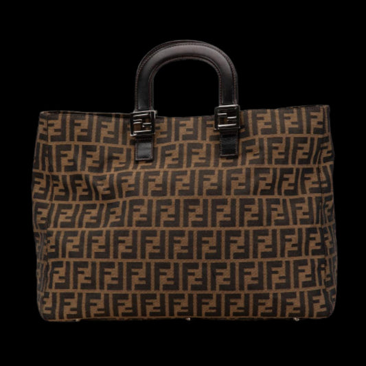 Brown Canvas Fendi Tote