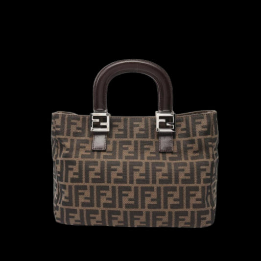 Brown Canvas Fendi Tote